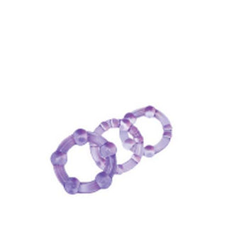 AN-990 Stay Hard Beaded Cockrings Purple