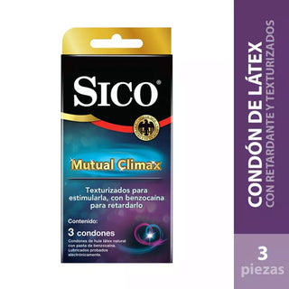 CN-137 (Sico Mutual Clímax Condones De Látex 3 Piezas)