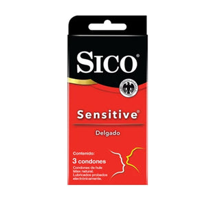 CN-133 Condones Sico Sensitive Cartera De 3 pz