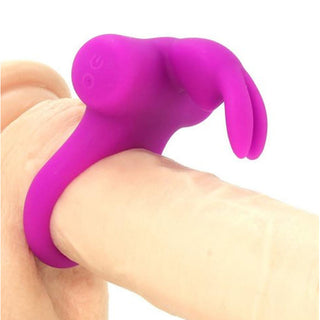 AN-914 VeDO Frisky Bunny Rechargeable Vibrating Ring - Perfectly Purple