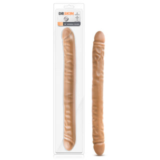 DOP-25 Blush Dr. Skin 18" Double Dildo - Mocha