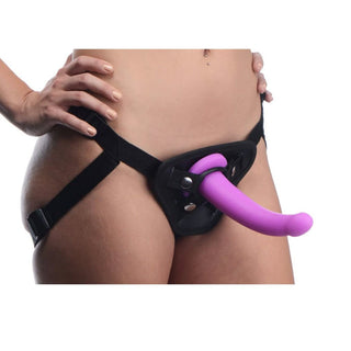 AR-870 Strap U Navigator Silicone G Spot Dildo 7 inche w/Harness