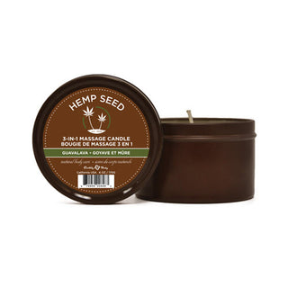 RM-449 Vela aromática para masaje 3 en 1 con aroma "Guavalava" Earthly Body Suntouched Hemp Candle