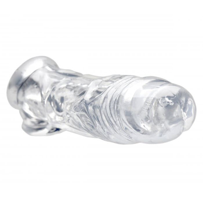 EF-427 Size Matters Realistic Penis Enhancer and Ball Stretcher - Clear