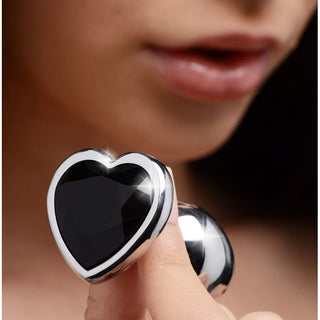 MT-935 Black Heart Gem Anal Plug - Small (Chico)