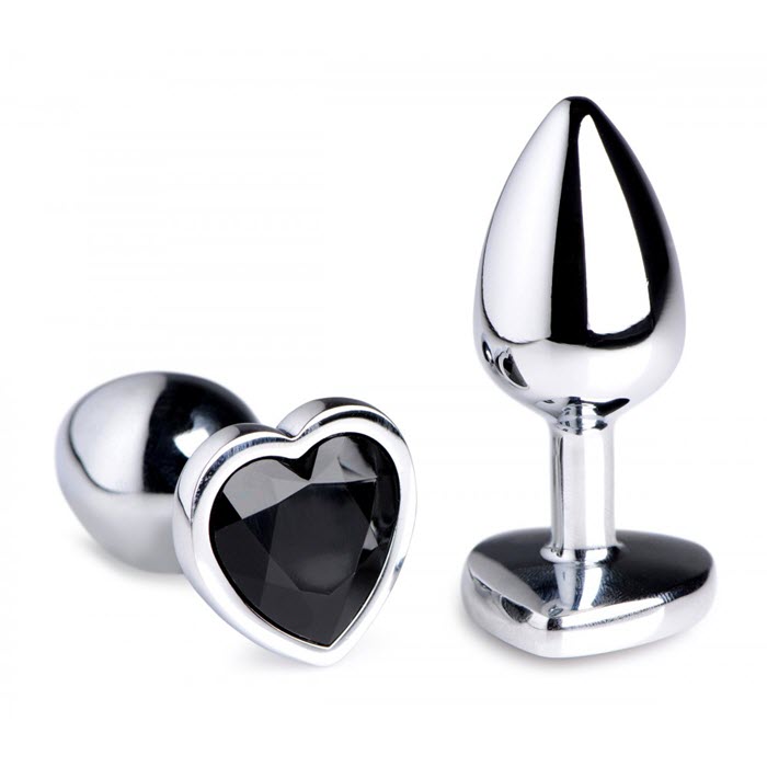 MT-935 Black Heart Gem Anal Plug - Small (Chico)