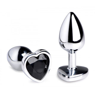 MT-936 Black Heart Gem Anal Plug - Medium (Mediano)