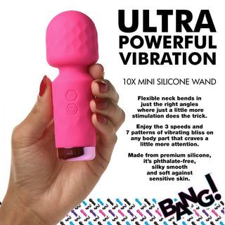 BA-328  10X Mini Silicone Wand - Pink