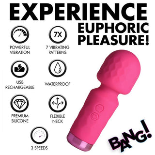 BA-328  10X Mini Silicone Wand - Pink