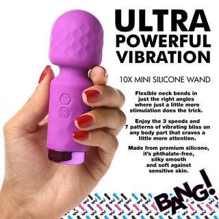 BA-327 10X Mini Silicone Wand - Purple