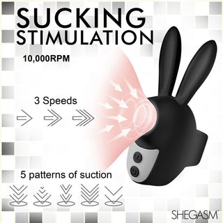 MO-738 Sucky Bunny Clit Stimulator – Black