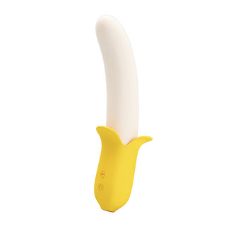 DC-409 Pretty Love Banana Geek Thrusting Vibrator - Yellow