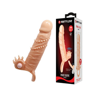 EF-414 Pretty Love Connor 6.7" Vibrating Penis Sleeve - Ivory