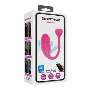 MO-739 Pretty Love Fisherman Vibrating Egg - Hot Pink