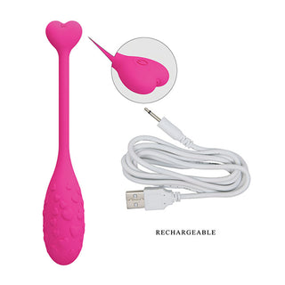 MO-739 Pretty Love Fisherman Vibrating Egg - Hot Pink