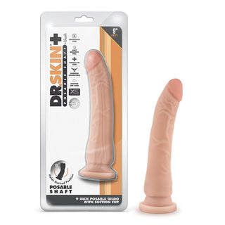 DS-747 Blush Dr. Skin Plus 9" Posable Dildo - Vanilla