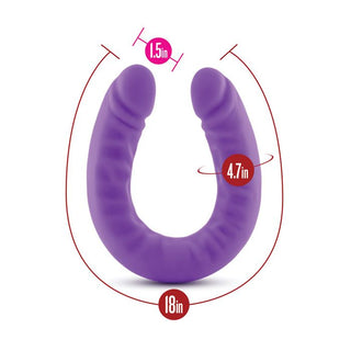 DOP-03 Blush Ruse 18" Slim Double Dong - Purple