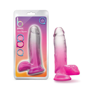 DS-733 Blush B Yours 7" Sugar Magnolia Dildo - Fuchsia