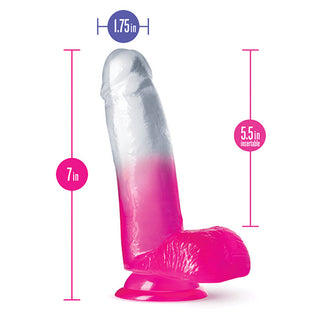 DS-733 Blush B Yours 7" Sugar Magnolia Dildo - Fuchsia