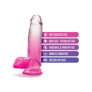 DS-733 Blush B Yours 7" Sugar Magnolia Dildo - Fuchsia