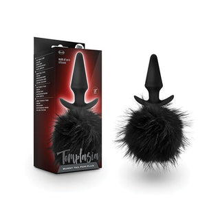 CL-74 Blush Temptasia Tail Pom Plug - Black