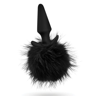 CL-74 Blush Temptasia Tail Pom Plug - Black