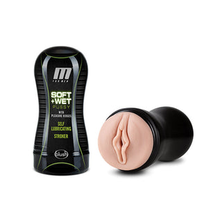 MS-804 Blush M for Men Pussy with Pleasure Ridges Self Lubricating Stroker Vanilla