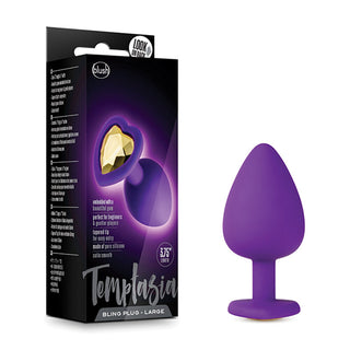 PS-877 Blush Temptasia Bling Plug Purple (Tamaño Chico)