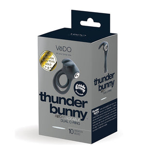 AN-902 VeDO Thunder Bunny Rechargeable Dual Ring - Black Pearl