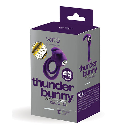 AN-903 VeDO Thunder Bunny Rechargeable Dual Ring - Perfectly Purple