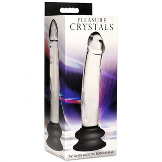 DS-728 Glass Dildo with Silicone Base - 7.6 Inch