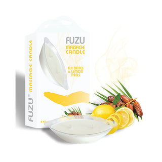 RM-370 Fuzu Massage Candle - 4 oz Fiji Dates & Lemon Peel