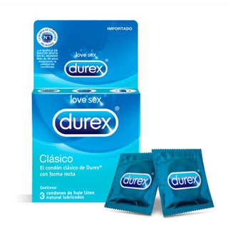 CN-173 (Condón Durex Clásico Love Sex) Caja con 3 condones.