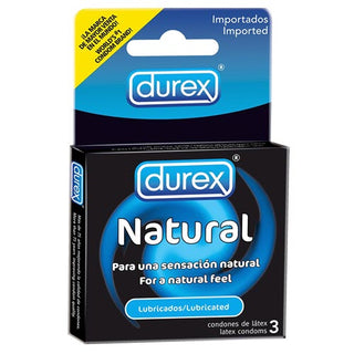 CN-174 (Condón Durex Natural) Caja con 3 condones.