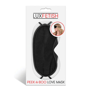 AA-170 Lux Fetish Peek a Boo Love Mask - Black