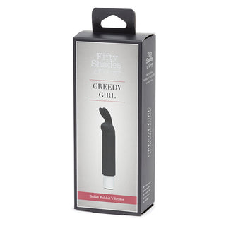 CS-32 Fifty Shades of Grey Greedy Girl Rechargeable Bullet Rabbit Vibrator - Black