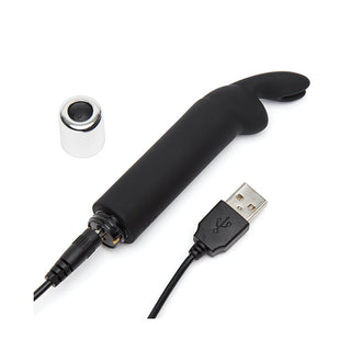 CS-32 Fifty Shades of Grey Greedy Girl Rechargeable Bullet Rabbit Vibrator - Black