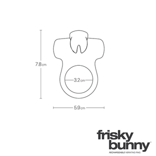 AN-914 VeDO Frisky Bunny Rechargeable Vibrating Ring - Perfectly Purple