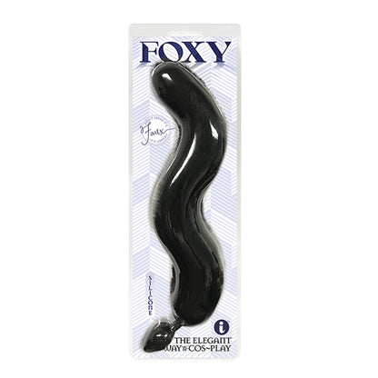 CL-36 Foxy Fox Tail Silicone Butt Plug - Black