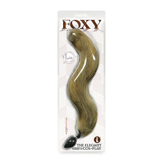 CL-37 Foxy Fox Tail Silicone Butt Plug - Gold