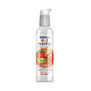 LC-35 Swiss Navy 4 in 1 Playful Flavors Strawberry Kiwi Pleasure 4oz 118ml