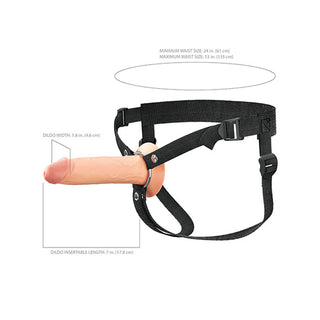 AR-773 Fantasy X-Tensions Elite 7" Silicone Hollow Strap-on - Light