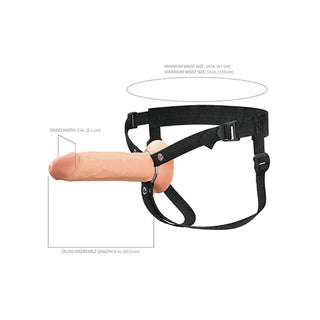 AR-775 Fantasy X-Tensions Elite 8" Silicone Hollow Strap-on w/Harness - Light