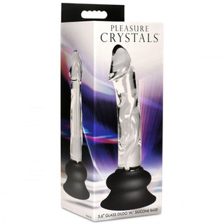 DS-726 Glass Dildo with Silicone Base - 5.6 Inch