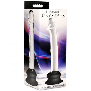 DS-727 Glass Dildo with Silicone Base - 7 Inch