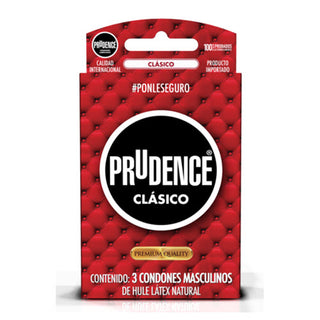 CN-196 Condones Prudence Clásico, caja con 3 condones