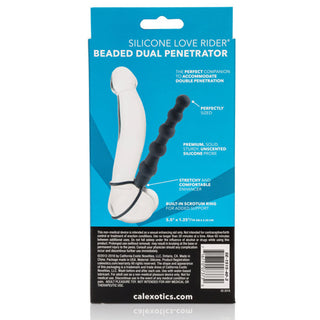 DOP-08 Love Rider Beaded Dual Penetrator - Black