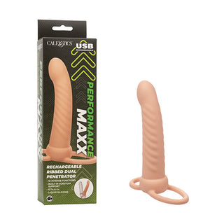 DOP-02 Performance Maxx Rechargeable Ribbed Dual Penetrator - Ivory