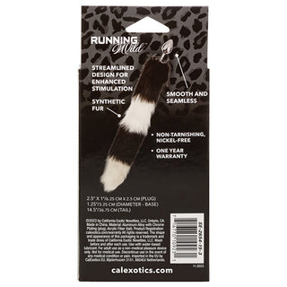 CL-35 Running Wild Black & White Tail Metallic Anal Probe