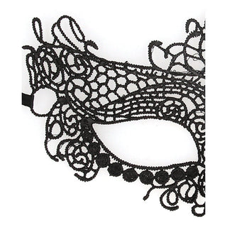 AA-177 Shots Ouch Black & White Lace Eye Mask Queen Black